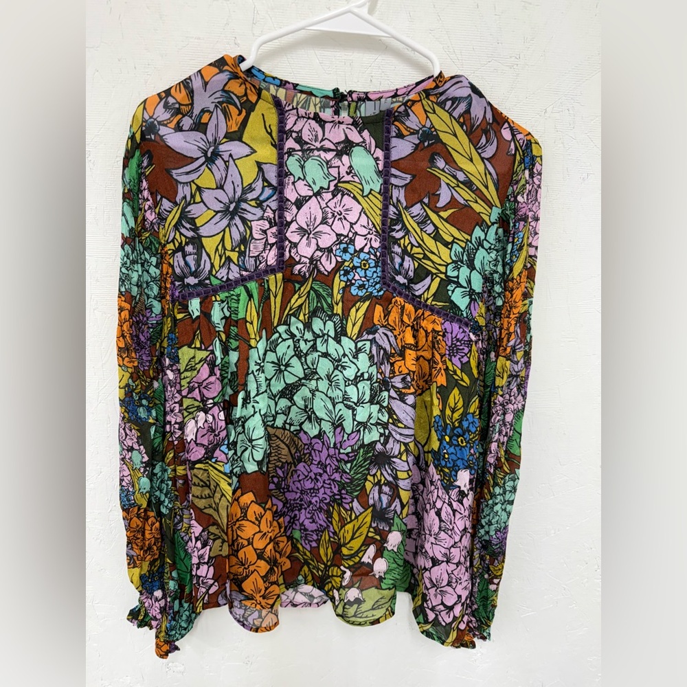 Gorgeous Bl^nk London from Anthropologie Floral Multicolor Women's Top😍😍